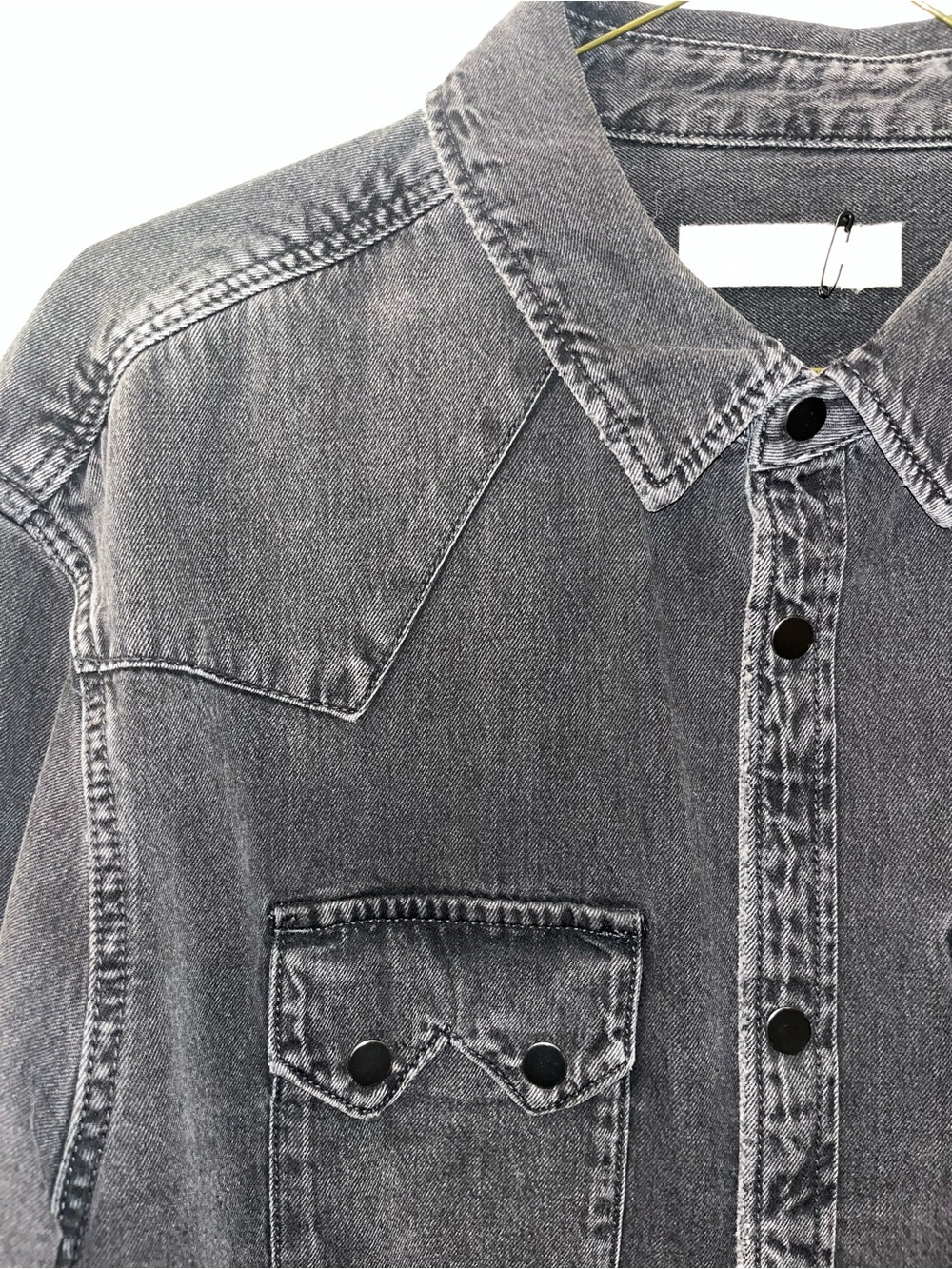 All saints denim button shirt